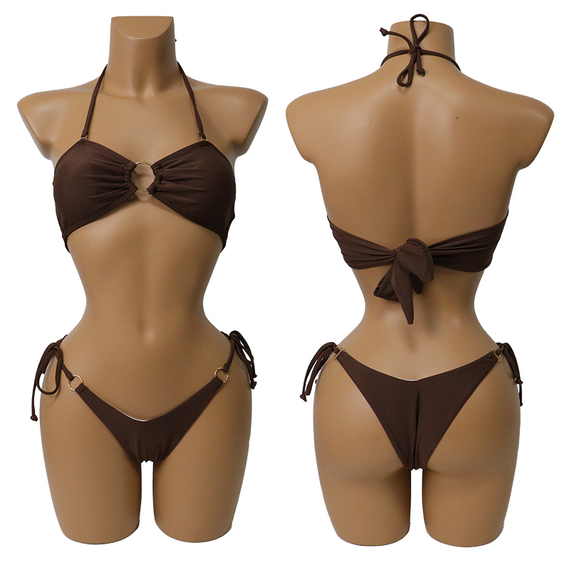 Brown Two Pieces Micro Tube Bikini Manufacturer