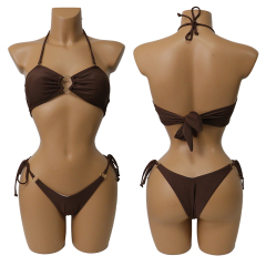 Brown Two Pieces Micro Tube Bikini Manufacturer