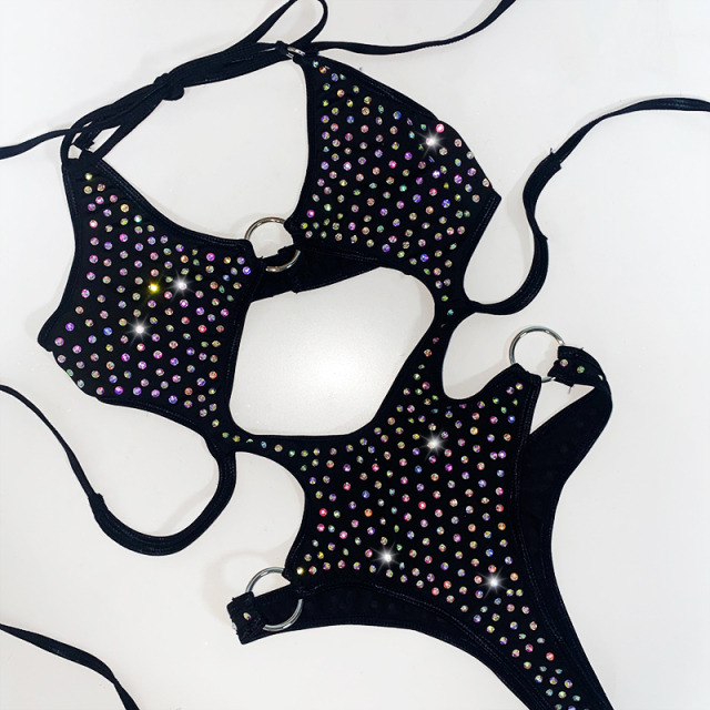 Blinged Out Crystal Polewear Bathing Suits Wholesale