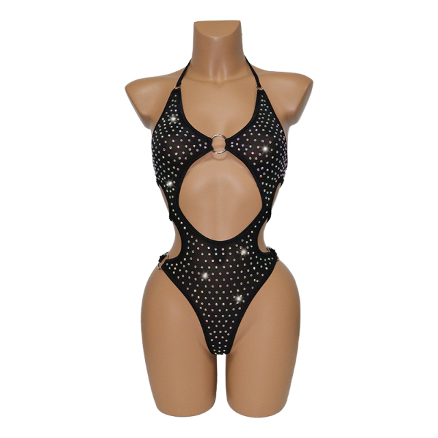 Blinged Out Crystal Polewear Bathing Suits Wholesale