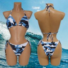 Army Printed Camo Triangle Bikini for Women Supplier