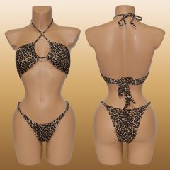 Sexy Cheetah Print Bikini Stripper Wear Wholesale