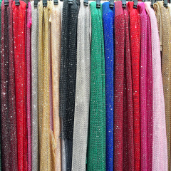 SS10 Bling Hotfix Rhinestone Mesh Fabric Supplier