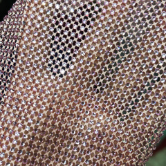 SS10 Bling Hotfix Rhinestone Mesh Fabric Supplier