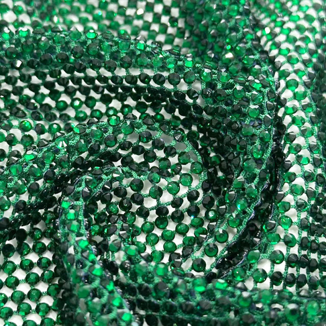 SS8 Multi Color Mesh Fabric with Crystals Manufacturer