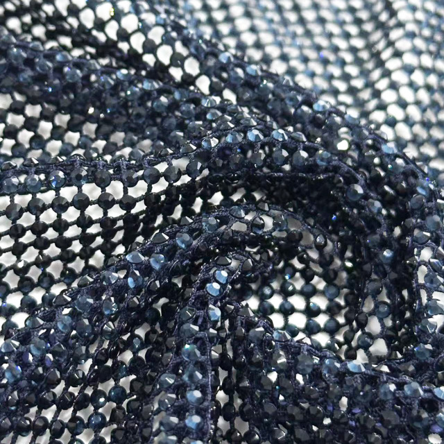 SS8 Multi Color Mesh Fabric with Crystals Manufacturer