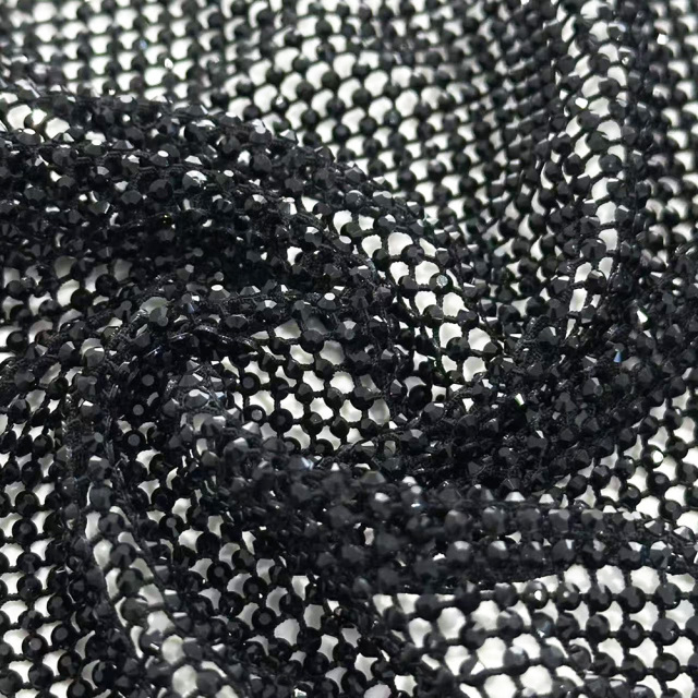 SS8 Multi Color Mesh Fabric with Crystals Manufacturer