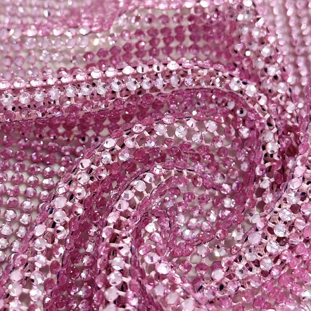 SS8 Multi Color Mesh Fabric with Crystals Manufacturer