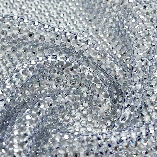 SS8 Multi Color Mesh Fabric with Crystals Manufacturer