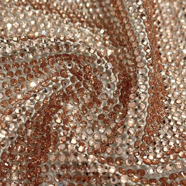 SS8 Multi Color Mesh Fabric with Crystals Manufacturer