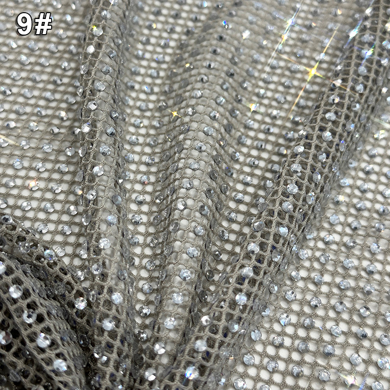 SS10 Stretchy Crystal Net Fabric Custom