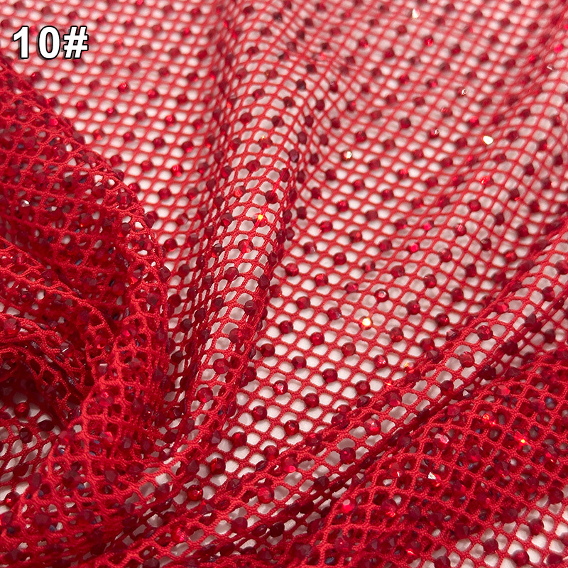 SS10 Stretchy Crystal Net Fabric Custom