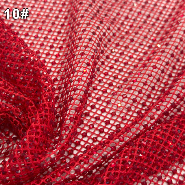SS10 Stretchy Crystal Net Fabric Custom