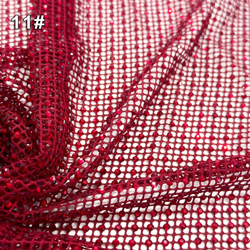 SS10 Stretchy Crystal Net Fabric Custom
