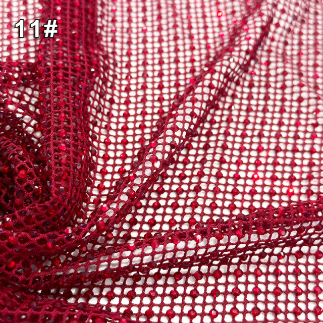 SS10 Stretchy Crystal Net Fabric Custom