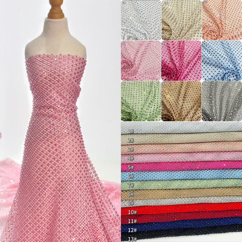SS10 Stretchy Crystal Net Fabric Custom