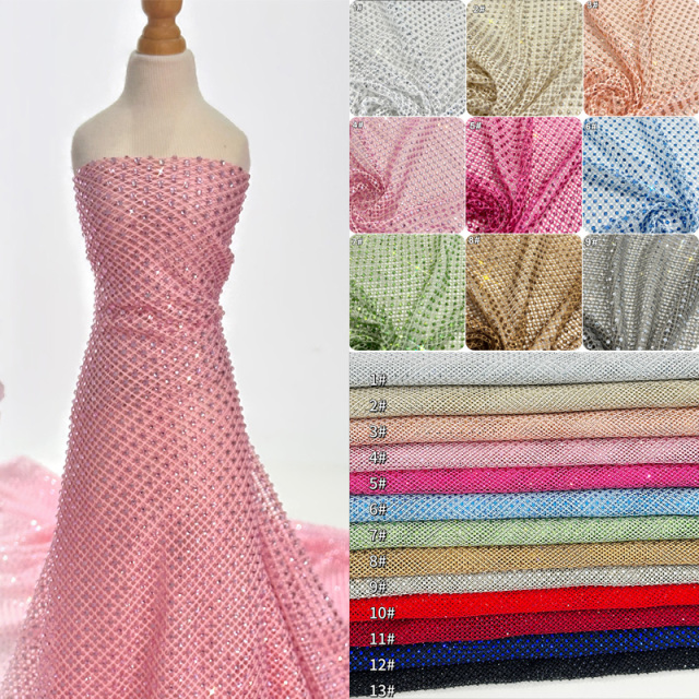 SS10 Stretchy Crystal Net Fabric Custom