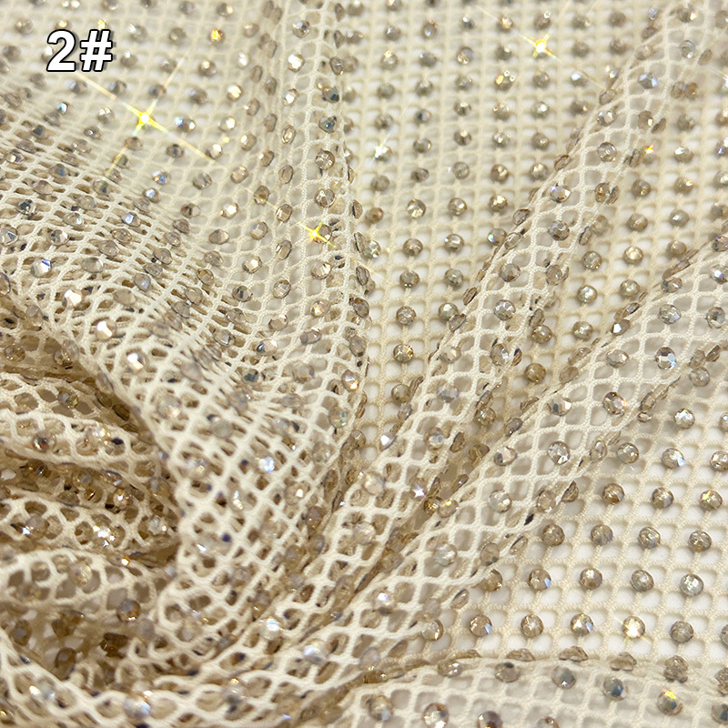 SS10 Stretchy Crystal Net Fabric Custom