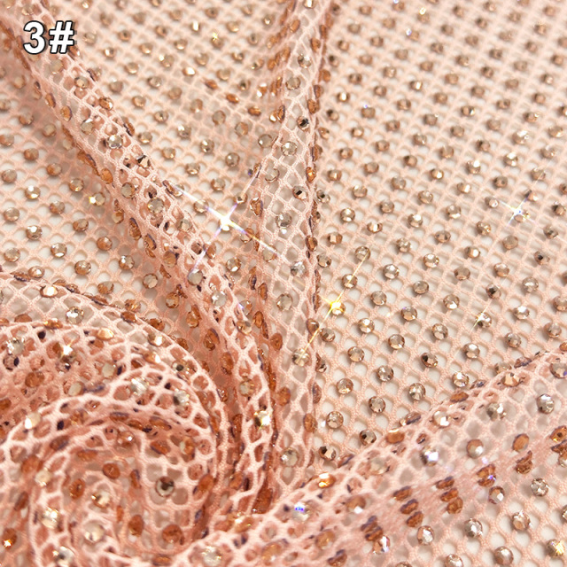 SS10 Stretchy Crystal Net Fabric Custom