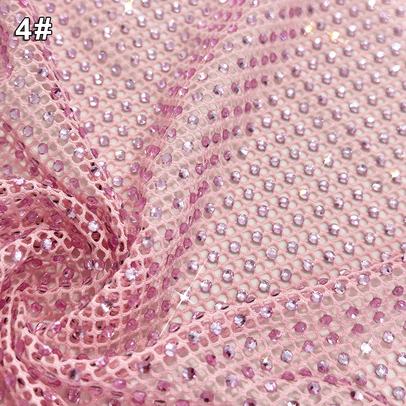 SS10 Stretchy Crystal Net Fabric Custom