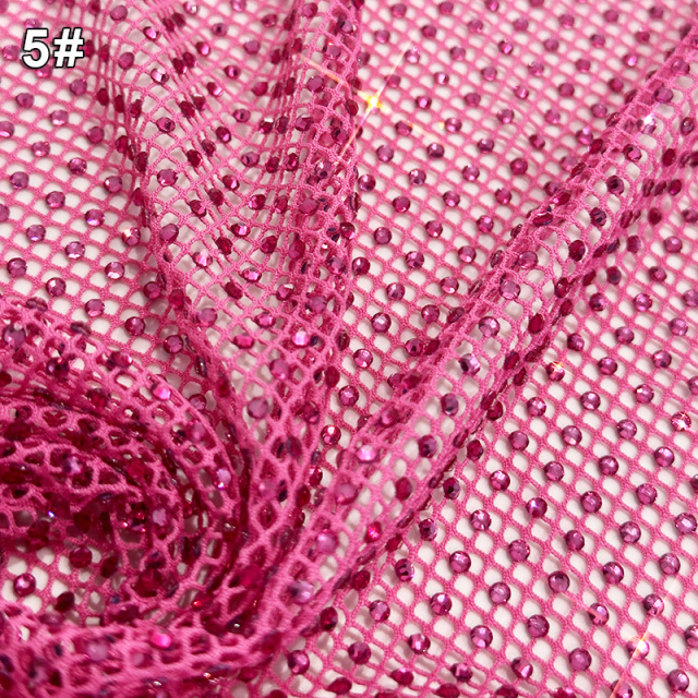 SS10 Stretchy Crystal Net Fabric Custom