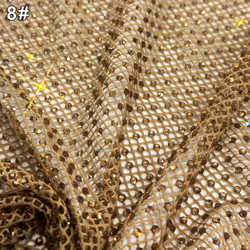 SS10 Stretchy Crystal Net Fabric Custom