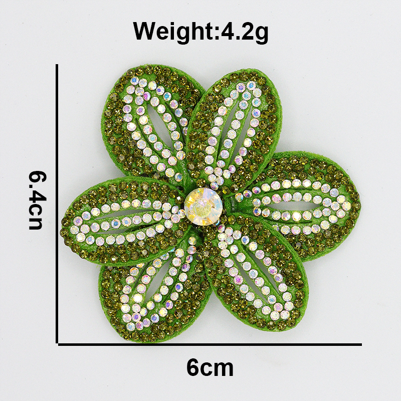 6*6.4cm Bling Rhinestone 3D Flower Patches for Jackets Clothes Custom