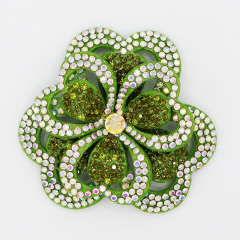 5.6*6cm 3D Flower Shaped Crystal Appliques for Dresses Manufacturer