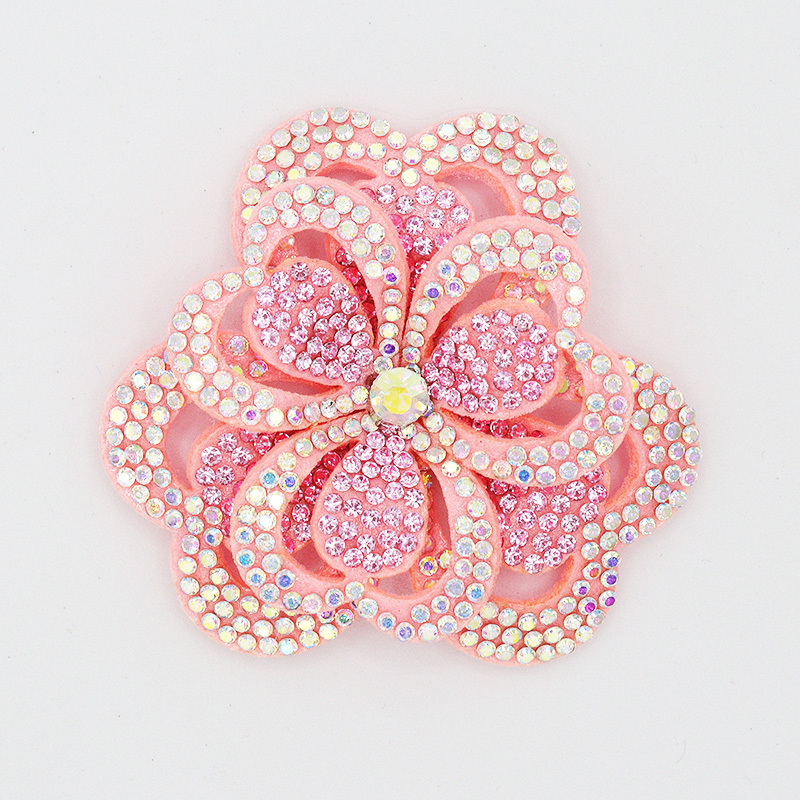 5.6*6cm 3D Flower Shaped Crystal Appliques for Dresses Manufacturer
