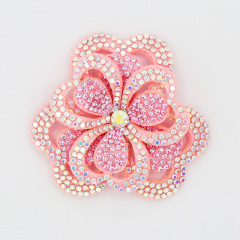 5.6*6cm 3D Flower Shaped Crystal Appliques for Dresses Manufacturer