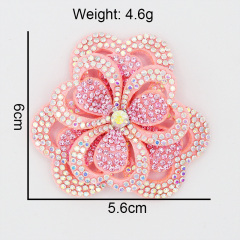 5.6*6cm 3D Flower Shaped Crystal Appliques for Dresses Manufacturer