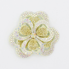 5.6*6cm 3D Flower Shaped Crystal Appliques for Dresses Manufacturer