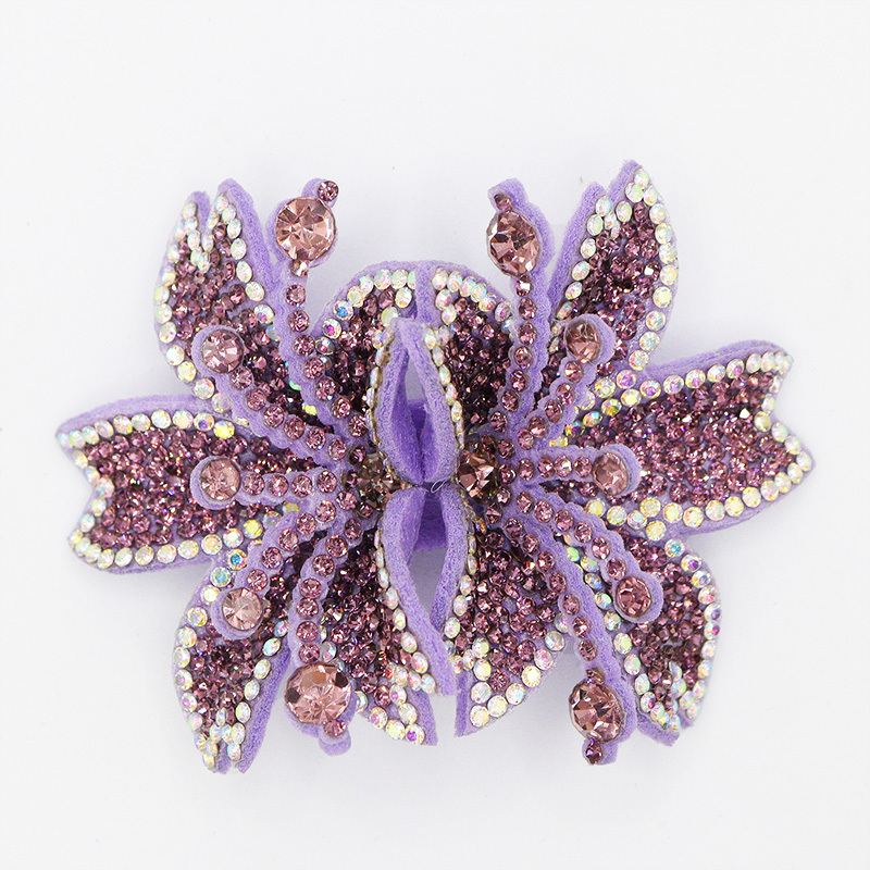 7.6*6.4cm Custom 3D Floral Bedazzled Patches for Shoe Clothing Factory