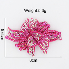 8*5.6cm 3D Floral AB Rhinestone Applique Wholesale