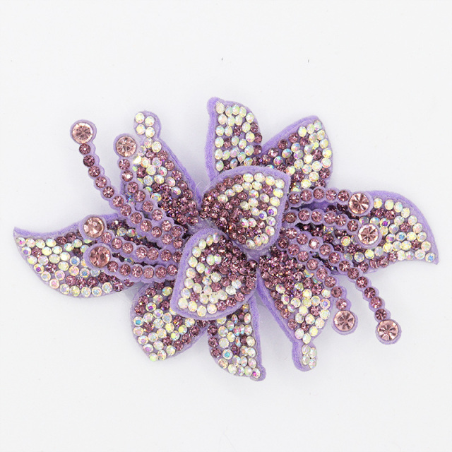 8*5.6cm 3D Floral AB Rhinestone Applique Wholesale