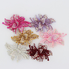 8*5.6cm 3D Floral AB Rhinestone Applique Wholesale