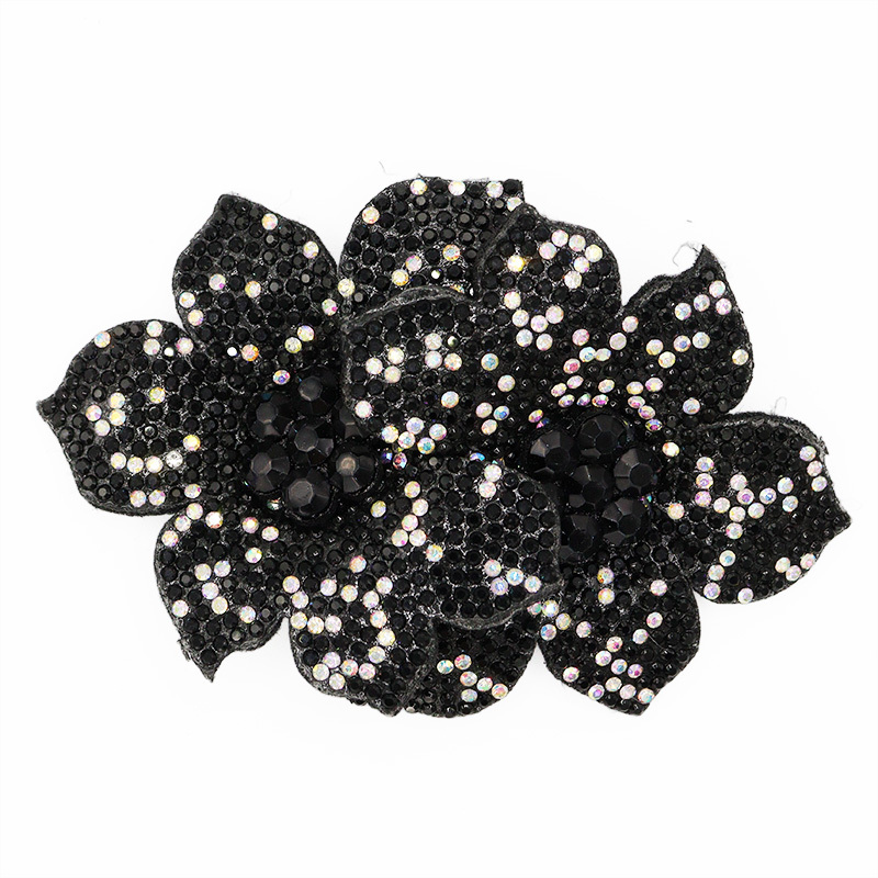 6.8*9.8cm Bling 3D Floral Color Matching Diamond Appliques for Dresses Exporter