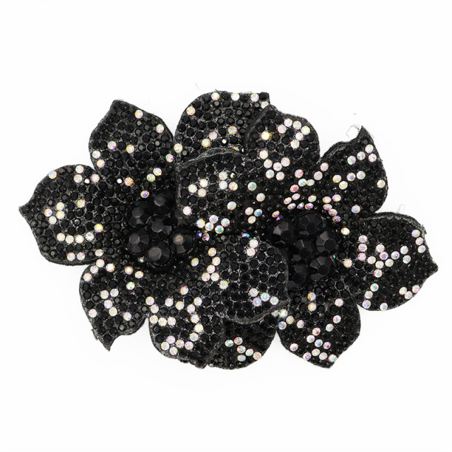 6.8*9.8cm Bling 3D Floral Color Matching Diamond Appliques for Dresses Exporter