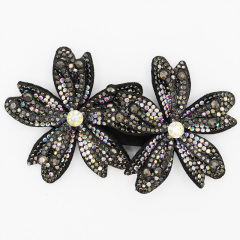 9*6cm 3D Floral Applique with Rhinestones Manufacturer