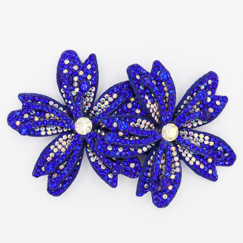 9*6cm 3D Floral Applique with Rhinestones Manufacturer