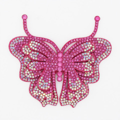 8.8*7.6cm Sparkly Rhinestone 3D Butterfly Applique Supplier