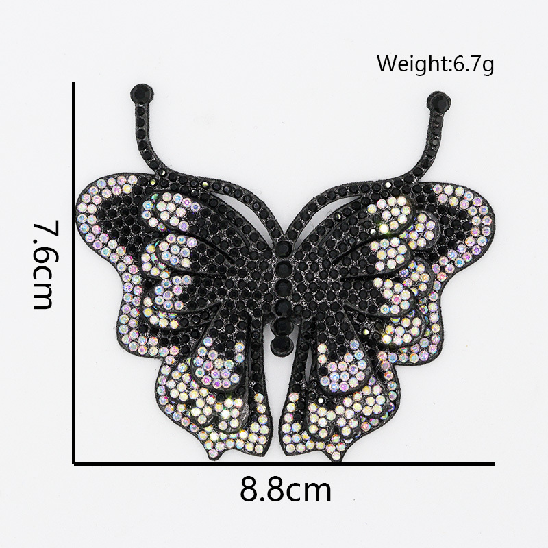 8.8*7.6cm Sparkly Rhinestone 3D Butterfly Applique Supplier