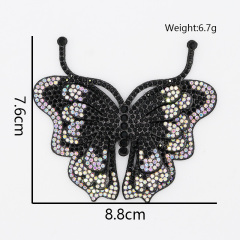 8.8*7.6cm Sparkly Rhinestone 3D Butterfly Applique Supplier