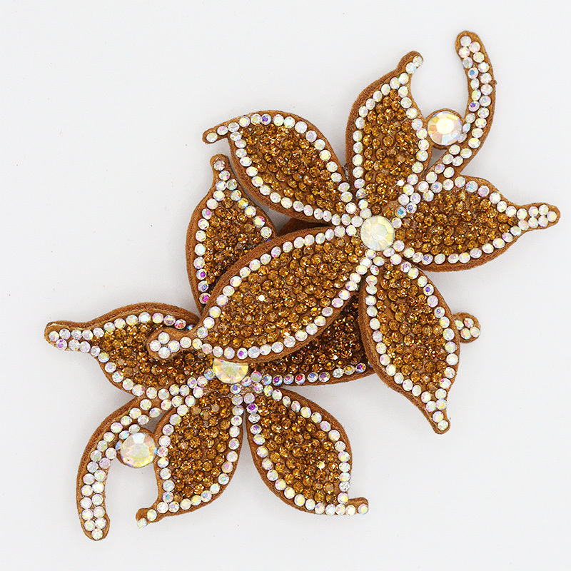 10.8*6.6cm 3D Floral Shaped Diamante Applique Wholesale