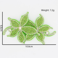 10.8*6.6cm 3D Floral Shaped Diamante Applique Wholesale