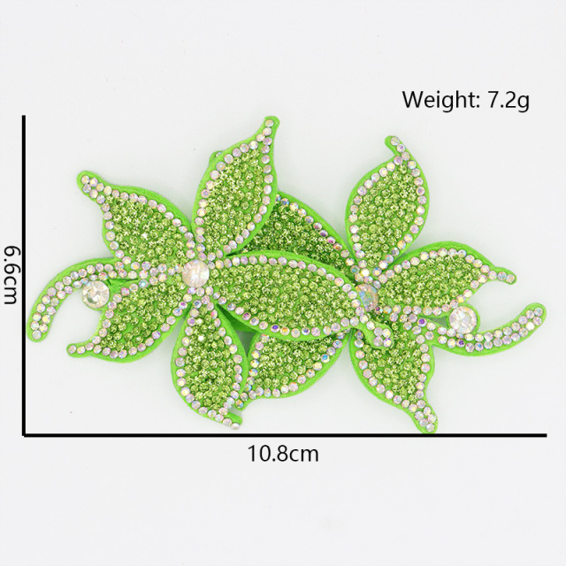 10.8*6.6cm 3D Floral Shaped Diamante Applique Wholesale