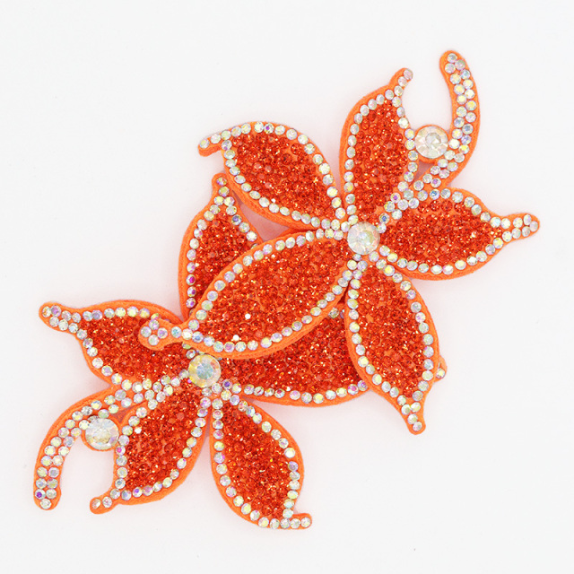 10.8*6.6cm 3D Floral Shaped Diamante Applique Wholesale