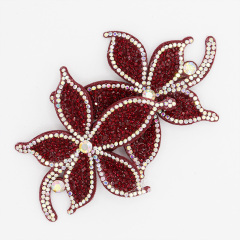 10.8*6.6cm 3D Floral Shaped Diamante Applique Wholesale