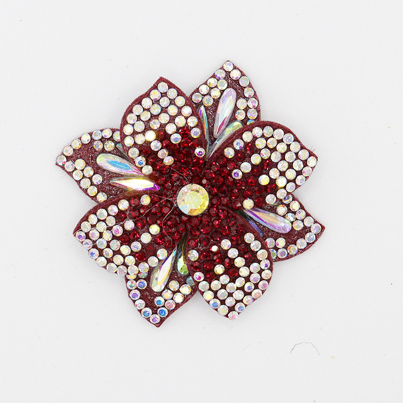 4.4*4.4cm 3D Floral AB Crystal Applique Custom