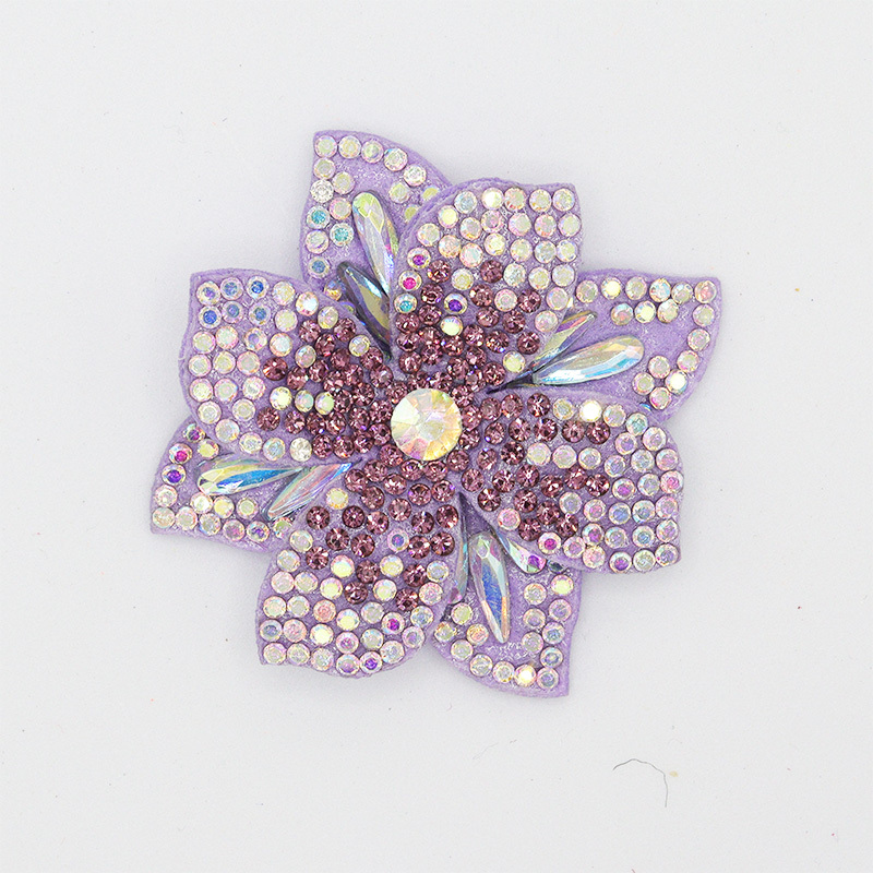 4.4*4.4cm 3D Floral AB Crystal Applique Custom